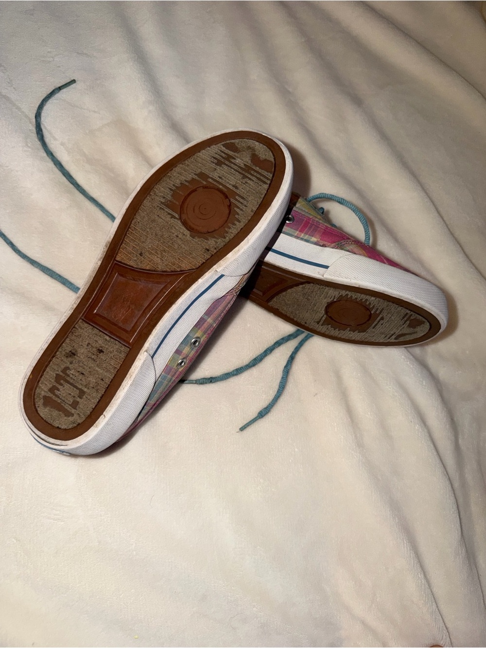 Polo Ralph Lauren Brisbane Plaid Madras Lace-Up Sneakers - Picture 5 of 6